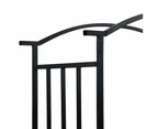Garden Arch with Bench Black 128x50x207 cm Iron