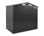 vidaXL Garden Shed with Rack Anthracite 205x130x183 cm Iron