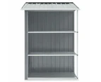 vidaXL Garden Shed with Rack Grey 205x130x183 cm Iron