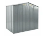 vidaXL Garden Shed with Rack Grey 205x130x183 cm Iron