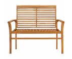 vidaXL Garden Bench 112 cm Solid Teak Wood