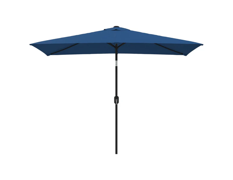 vidaXL Outdoor Parasol with Metal Pole 300x200 cm Azure