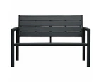 vidaXL Garden Bench 120 cm HDPE Black Wood Look