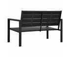 vidaXL Garden Bench 120 cm HDPE Black Wood Look