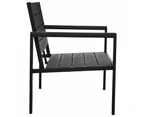 vidaXL Garden Bench 120 cm HDPE Black Wood Look