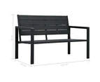 vidaXL Garden Bench 120 cm HDPE Black Wood Look