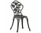 vidaXL Bistro Chairs 2 pcs Bronze Cast Aluminium