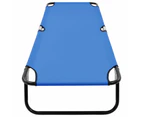 vidaXL Folding Sun Lounger Blue Steel