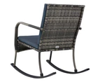 vidaXL Garden Rocking Chair Poly Rattan Anthracite