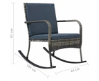 vidaXL Garden Rocking Chair Poly Rattan Anthracite