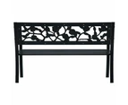 vidaXL Garden Bench 125 cm Black Steel