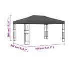 vidaXL Gazebo 3x4 m Anthracite Fabric