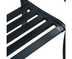 vidaXL Garden Bench 125 cm Black Steel