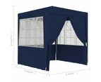 vidaXL Professional Party Tent with Side Walls 2x2 m Blue 90 g/m²