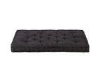 vidaXL Pallet Floor Cushion Cotton 120x80x10 cm Black