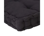 vidaXL Pallet Floor Cushion Cotton 120x80x10 cm Black