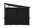 vidaXL Gazebo with Curtain 405x294x244 cm Anthracite