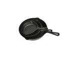 Set of 3 BBQ Steak Pans Cast Iron