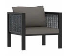 vidaXL 5 Piece Garden Lounge Set with Cushions Poly Rattan Anthracite