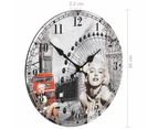 vidaXL Vintage Wall Clock Marilyn Monroe 30 cm