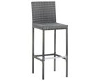 vidaXL 9 Piece Outdoor Bar Set Poly Rattan and Acacia Wood Grey