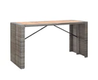 vidaXL 9 Piece Outdoor Bar Set Poly Rattan and Acacia Wood Grey