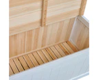 vidaXL Storage Bench 126x42x75 cm Wood White