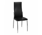 vidaXL Dining Chairs 2 pcs Black Faux Leather