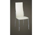 vidaXL Dining Chairs 2 pcs White Faux Leather