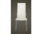 vidaXL Dining Chairs 2 pcs White Faux Leather