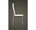 vidaXL Dining Chairs 2 pcs White Faux Leather