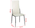 vidaXL Dining Chairs 2 pcs White Faux Leather