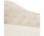 vidaXL Chaise Longue Cream White Faux Leather