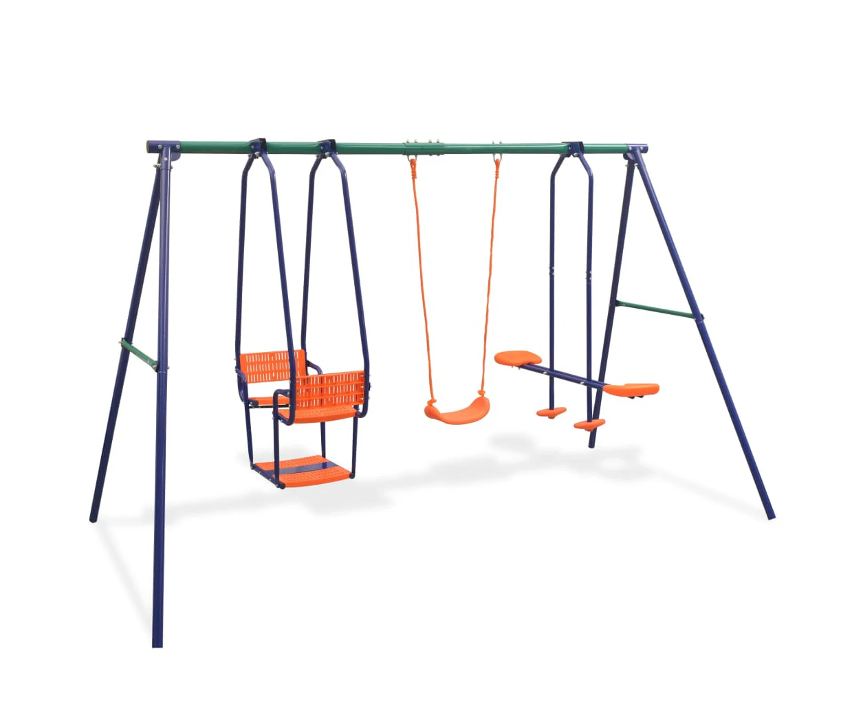 vidaXL Swing Set with 5 Seats Orange