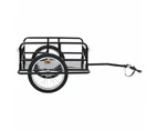 vidaXL Bike Trailer 130x73x48.5 cm Steel Black