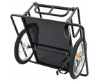 vidaXL Bike Trailer 130x73x48.5 cm Steel Black