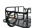 vidaXL Bike Trailer 130x73x48.5 cm Steel Black