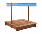 vidaXL Sandbox with Roof Firwood 122x120x123 cm