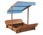 vidaXL Sandbox with Roof Firwood 122x120x123 cm