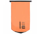 vidaXL Dry Bag with Zipper Orange 30 L PVC