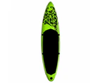 vidaXL Inflatable Stand Up Paddleboard Set 320x76x15 cm Green