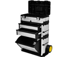 3-Part Rolling Tool Box with 2 Wheels