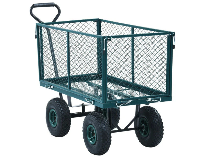 vidaXL Garden Hand Trolley Green 350 kg