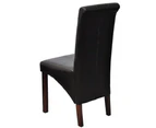 vidaXL Dining Chairs 6 pcs Brown Faux Leather