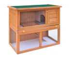 Outdoor Rabbit Hutch Small Animal House Pet Cage 1 Door Wood