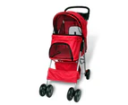 vidaXL Pet Stroller Travel Carrier Red Folding