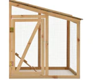 vidaXL Chicken Cage Solid Pine Wood 178x67x92 cm