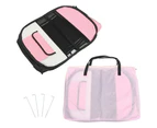 vidaXL Foldable Dog Playpen with Carrying Bag Pink 145x145x61 cm