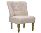 French Chairs 2 pcs Cream Fabric