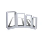 Cuboid shelf set of 4 White